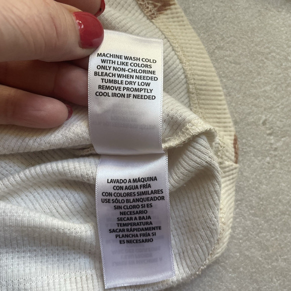 Rank 45 Shirt Men Large Beige Aztech Geo Native Print Waffle Knit Base Layer - Picture 12 of 12